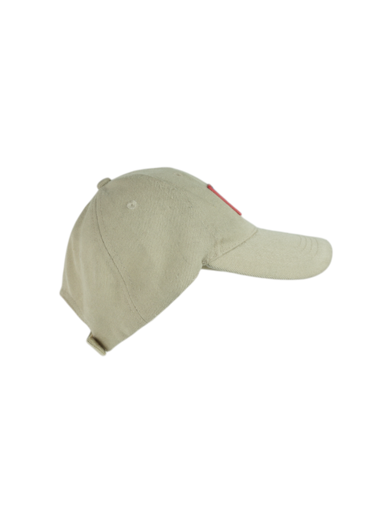 Vintage Beige Cap with American Flag Patch
