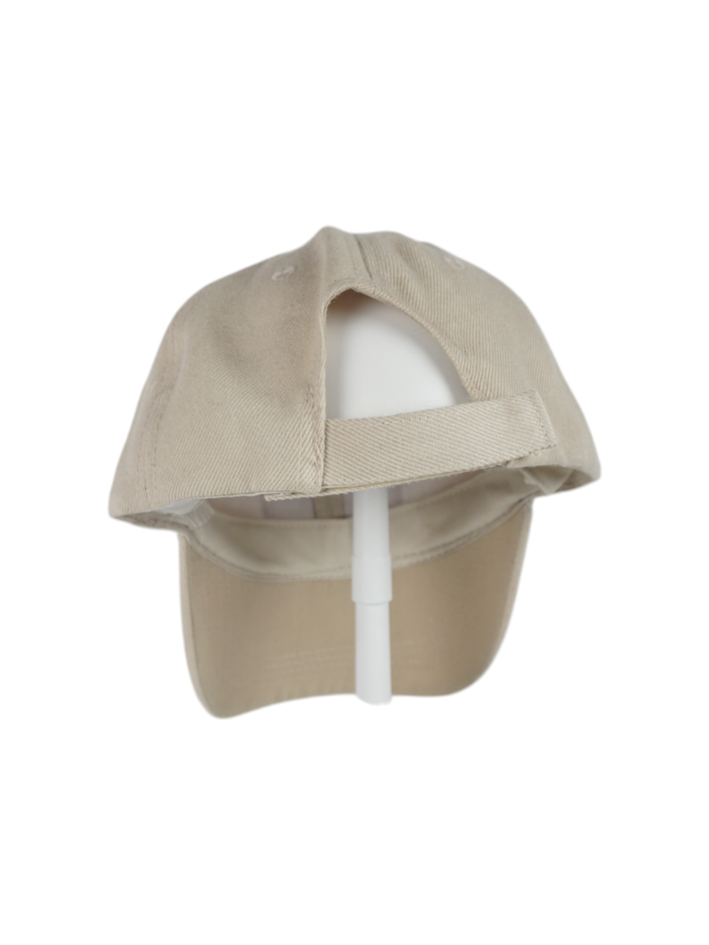 Vintage Beige Cap with American Flag Patch