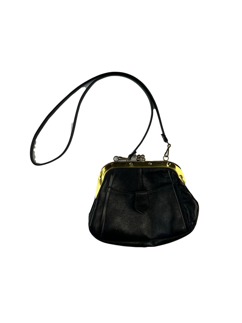 Vintage Black/Gold Shoulder Bag