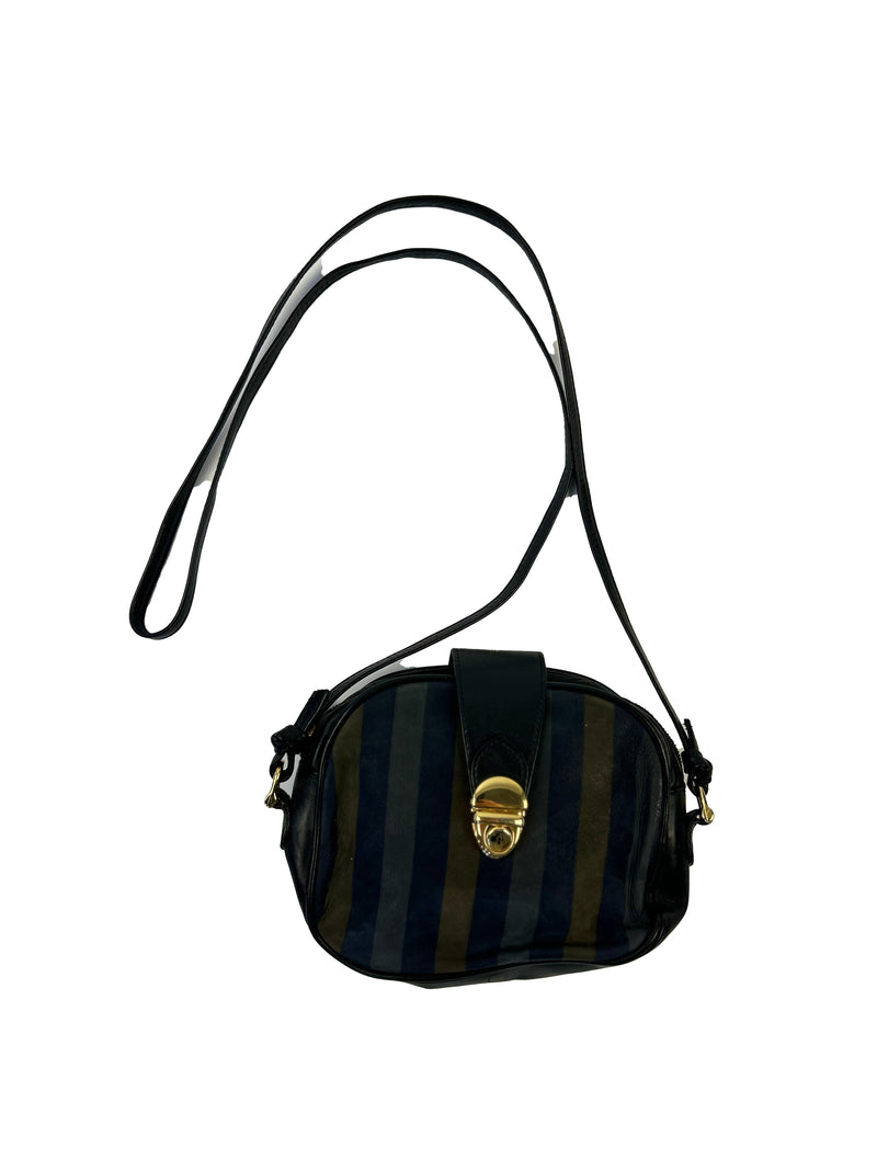 Vintage Blue/Grey/Yellow Shoulder Bag