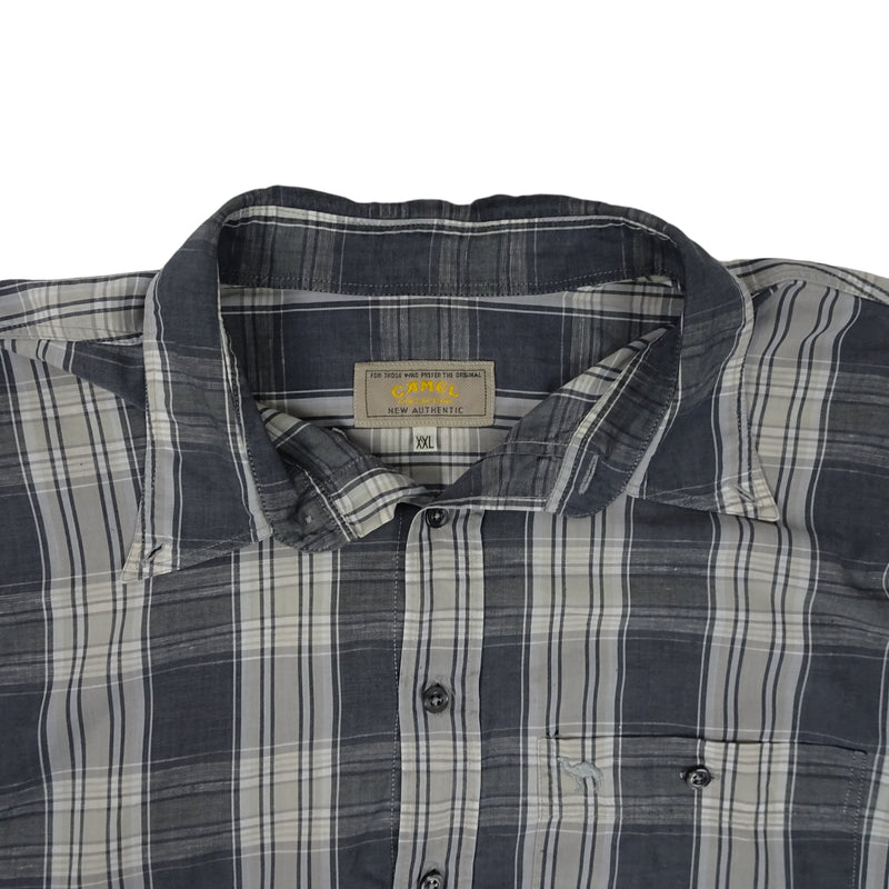 Vintage Camel Checked Grey Black Shirt