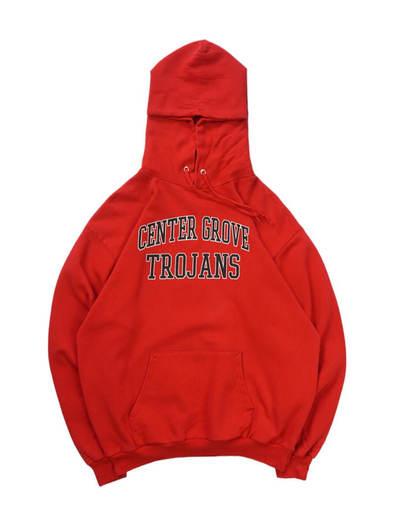 Vintage Center Grove Trojans Red Hoodie