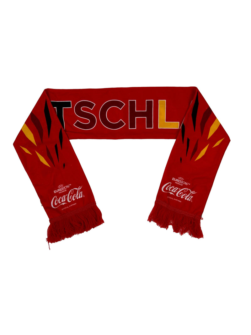 Vintage Coca-Cola Deutschland Euro 2016 Red Football Scarf