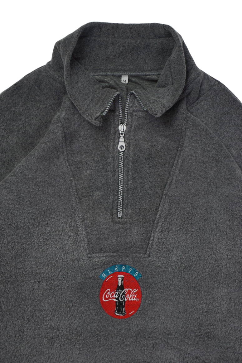 Vintage Coca-Cola Grey 1/4 Zip Fleece