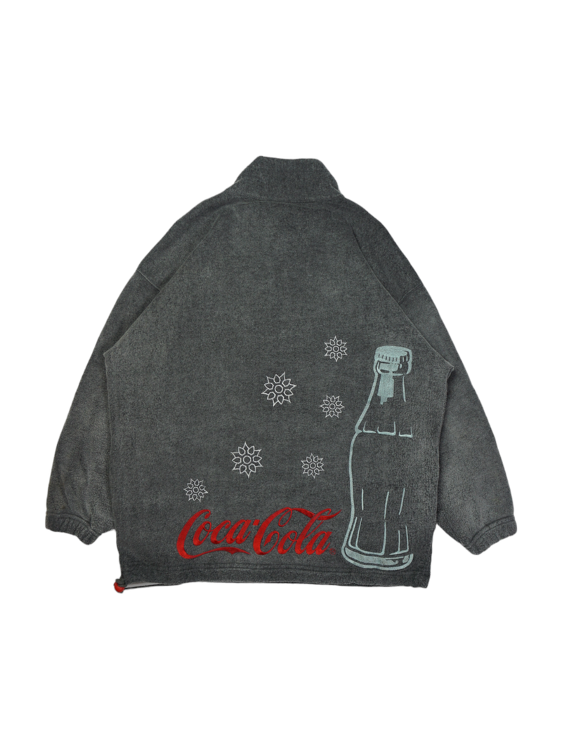 Vintage Coca-Cola Grey 1/4 Zip Fleece