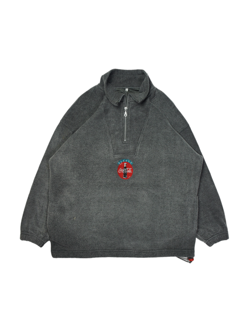 Vintage Coca-Cola Grey 1/4 Zip Fleece