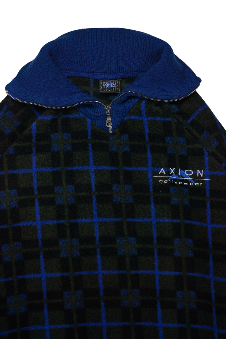 Vintage Equipe Axion Black 1/4 Zip Fleece