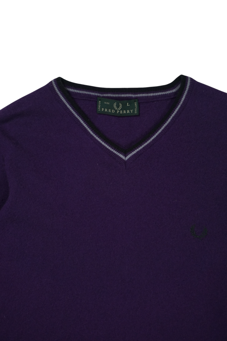 Vintage Fred Perry Purple Knit Sweater