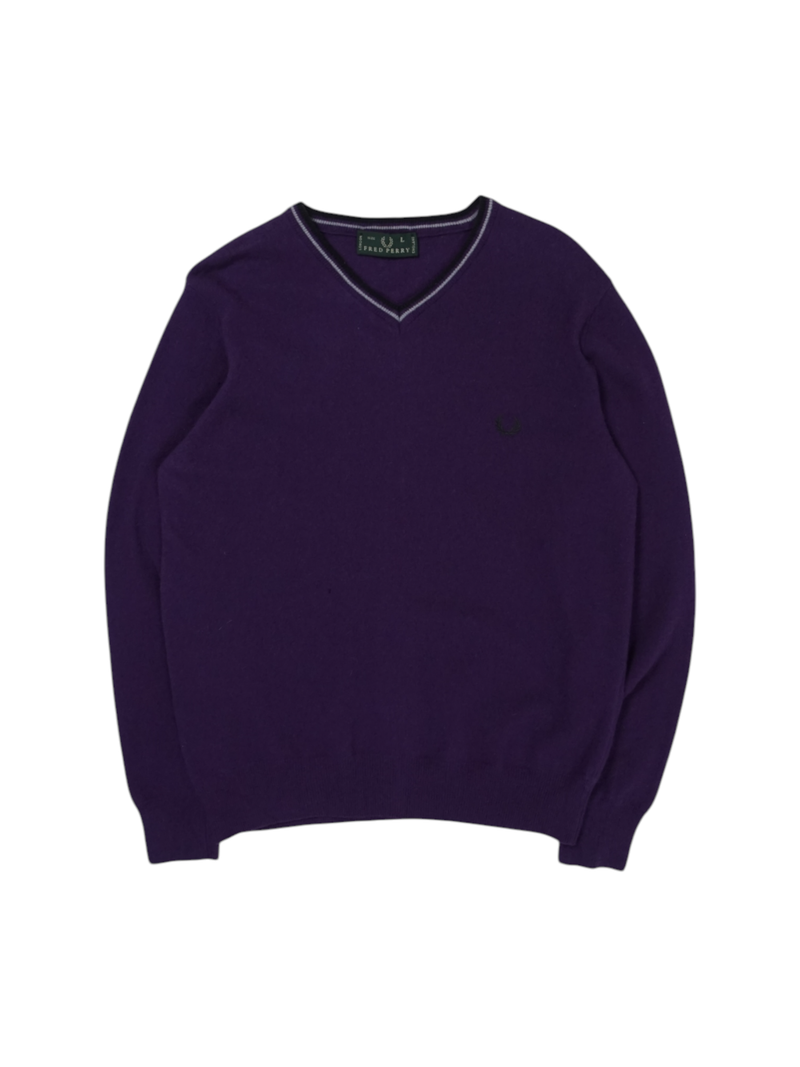 Vintage Fred Perry Purple Knit Sweater