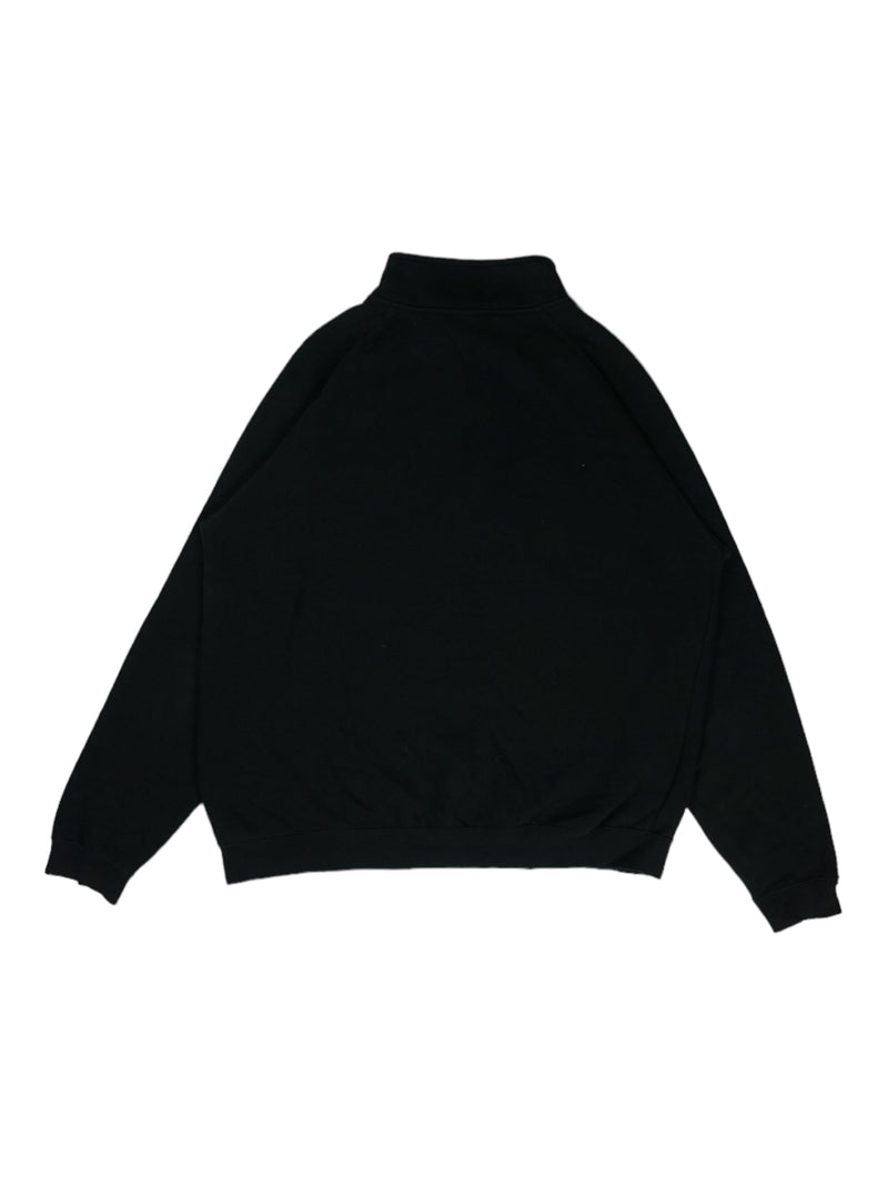 Vintage Fruit of the Loom Black QuarterZip Sweatshirt Pine Vintage
