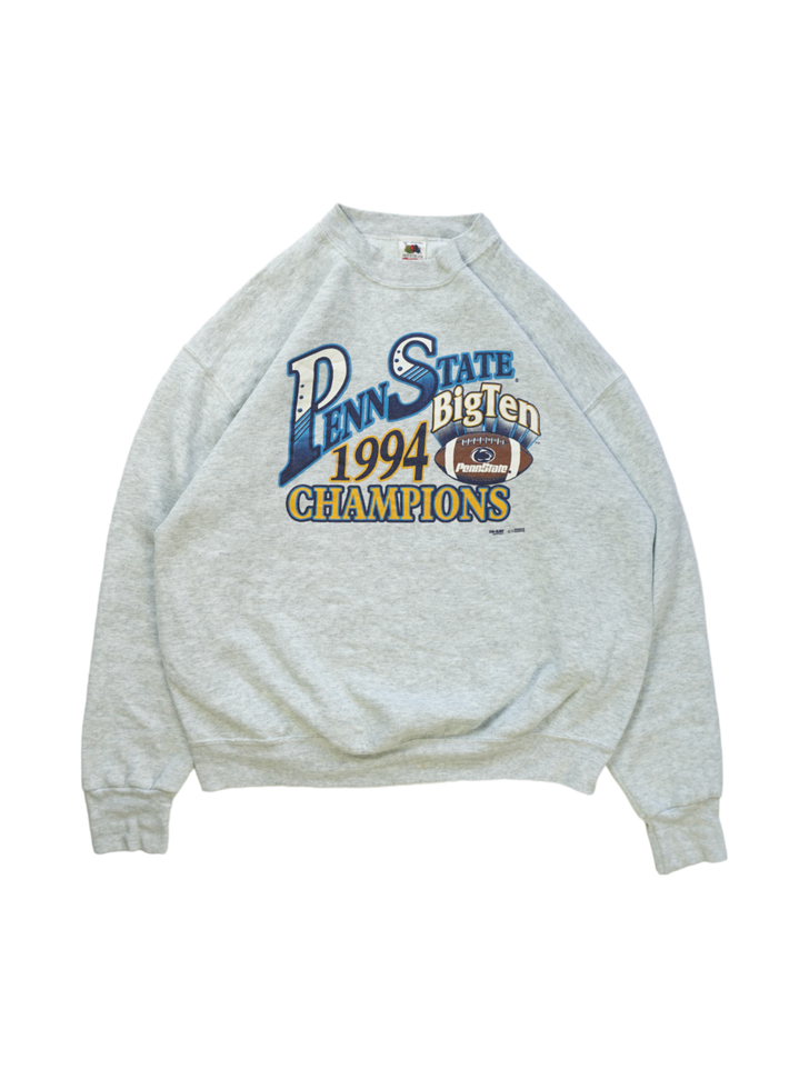 Vintage Fruit of the Loom PennState Big Pen 1994 Champions Grey Sweatshirt