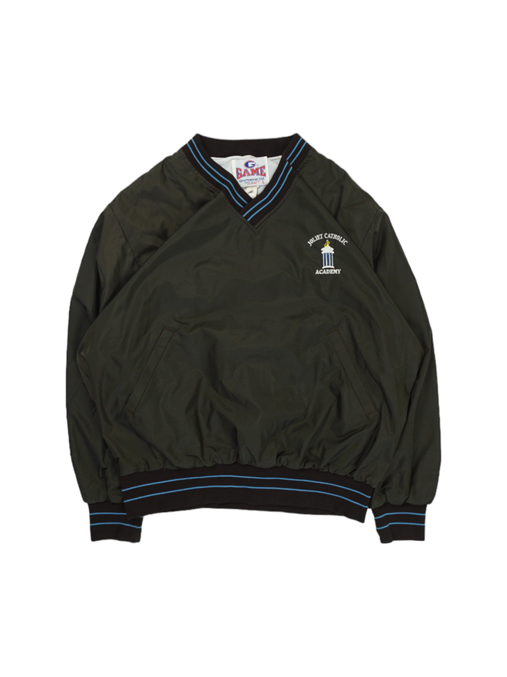 Vintage Game Green/Brown Varsity Pullover