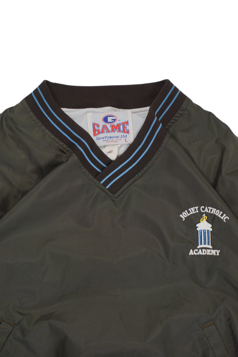 Vintage Game Green/Brown Varsity Pullover