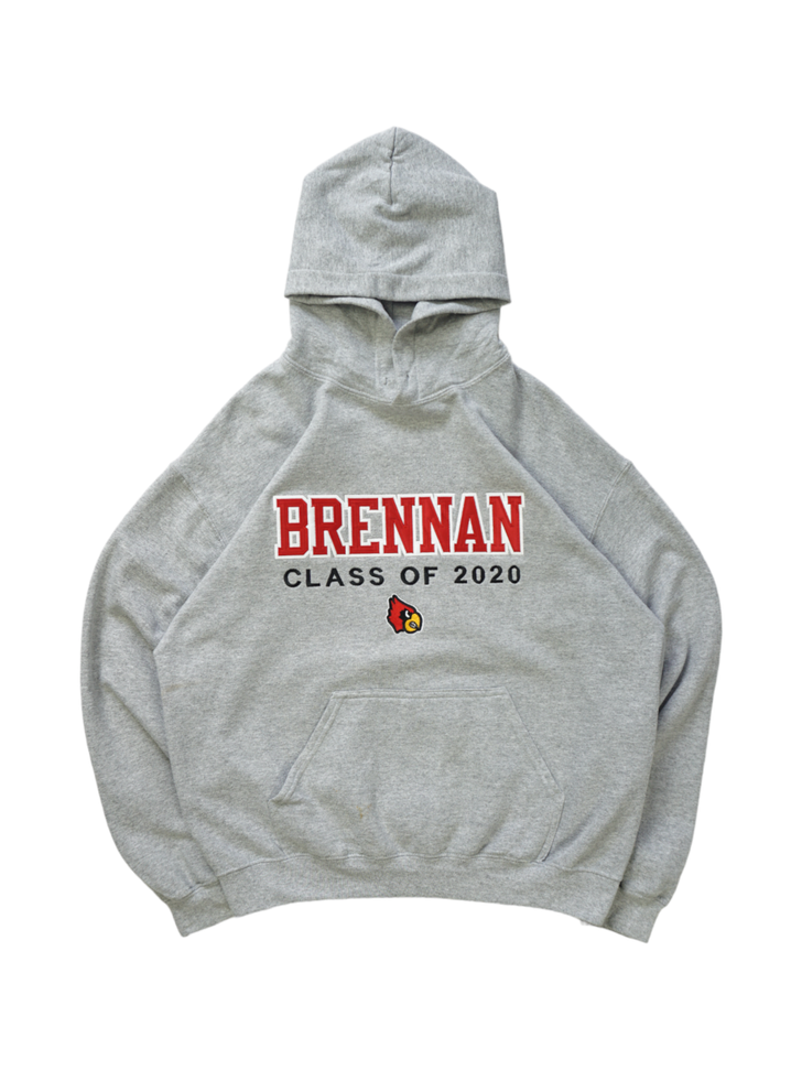 Vintage Gildan Brennan Class of 2020 Grey Hoodie