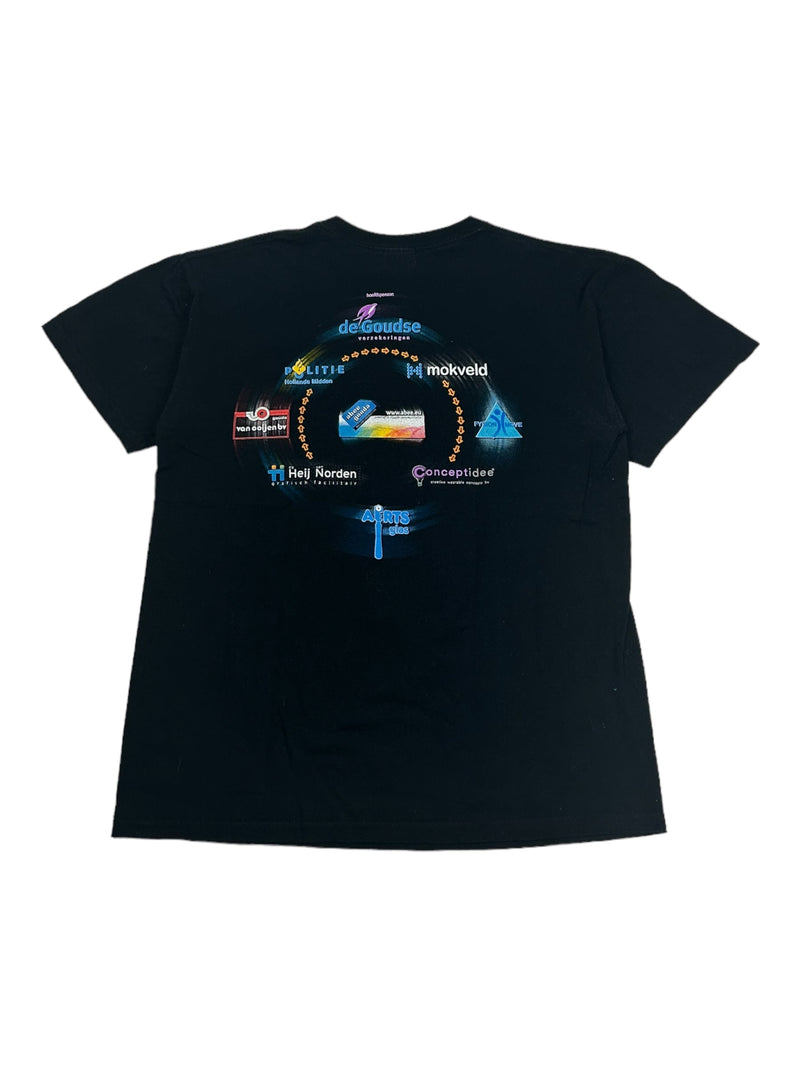 Vintage Gildan Goudse Nationale Singelloop Black Printed T-Shirt