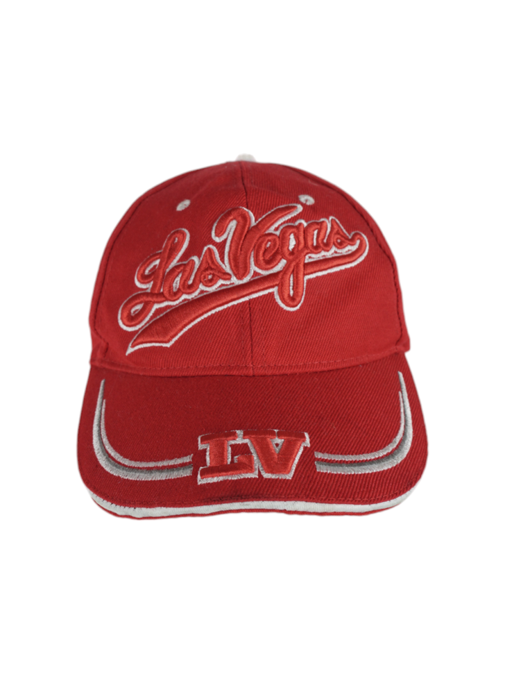 Vintage Las Vegas Embroidered Red Cap