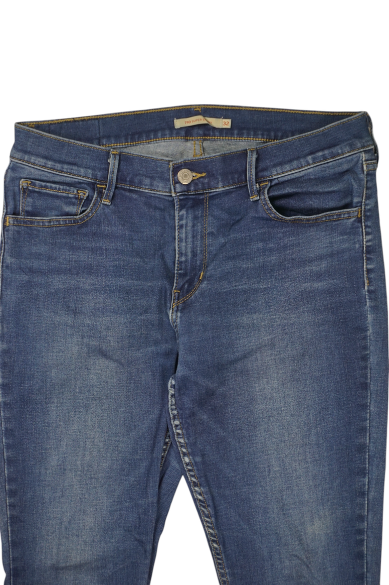 Vintage Levi's 710 Super Skinny Jeans Denim Blue
