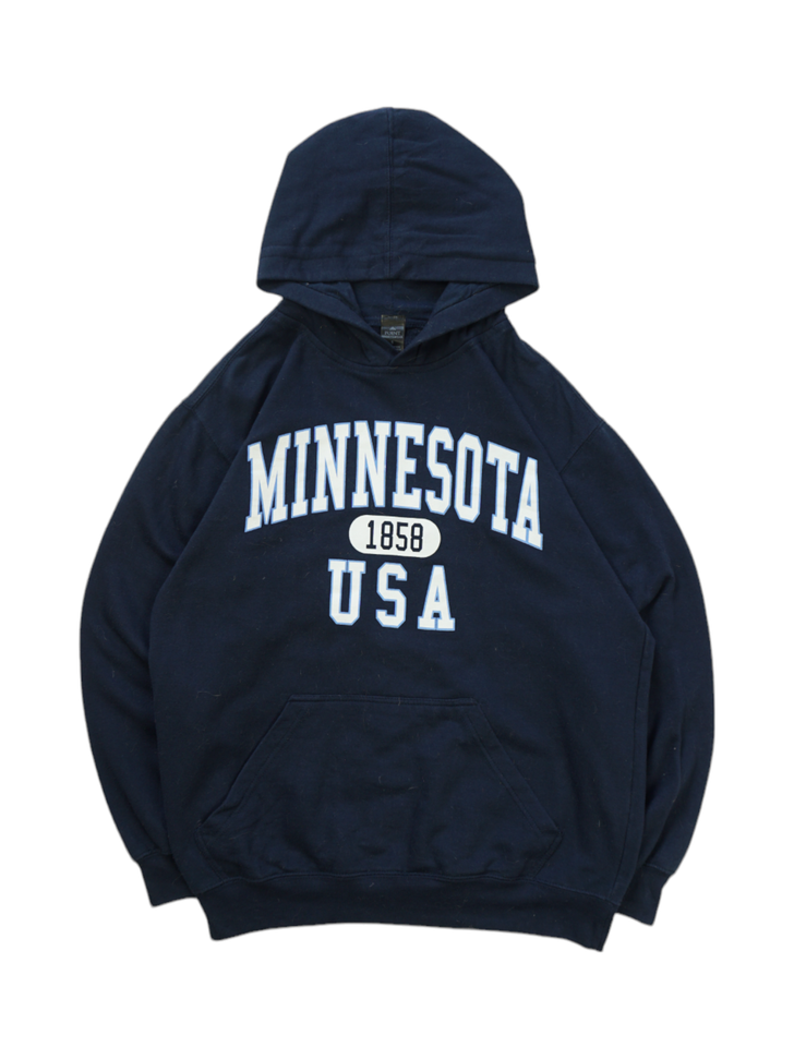 Vintage Minnesota USA 1858 Navy Hoodie