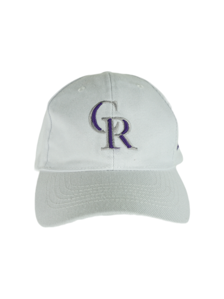 Vintage New Era White Cap with CR Embroidery