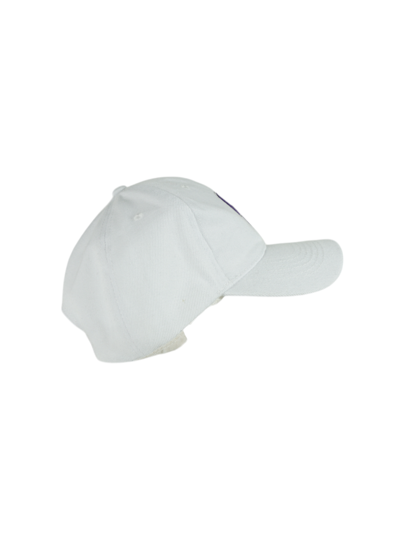 Vintage New Era White Cap with CR Embroidery