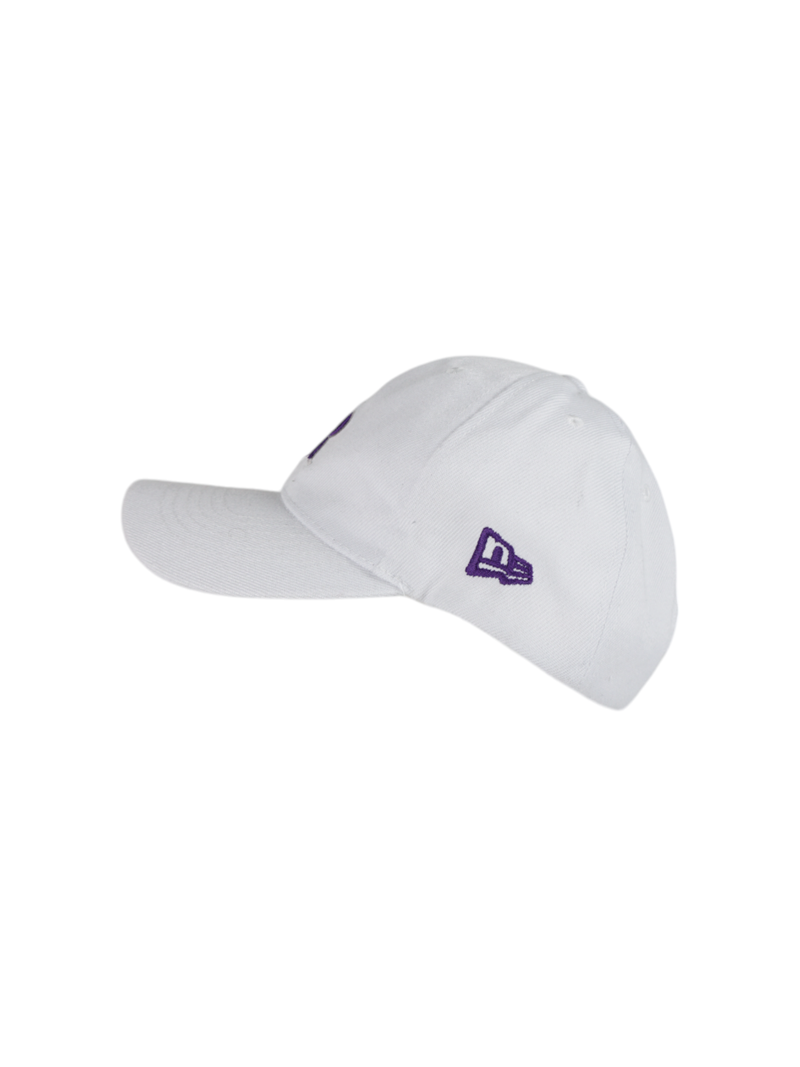 Vintage New Era White Cap with CR Embroidery