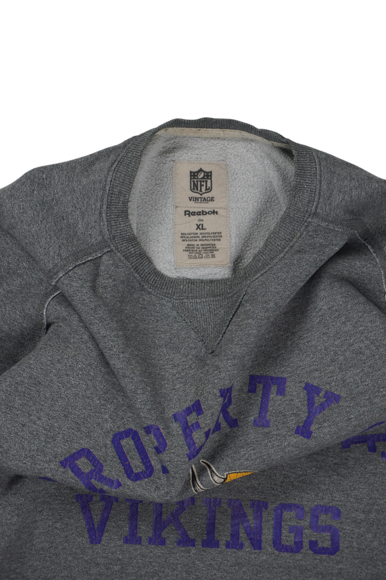 Vintage NFL Reebok Vikings Sweatshirt Grey