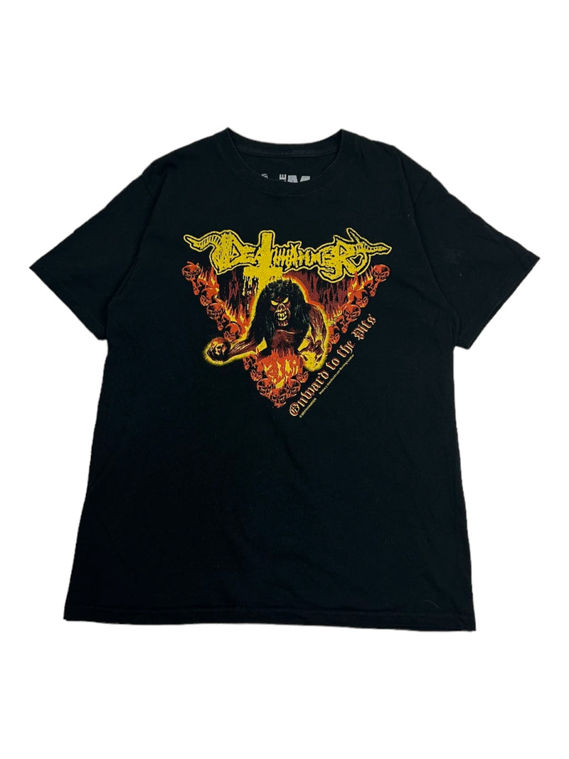 Vintage Onward To The Fire Black Printed T-Shirt