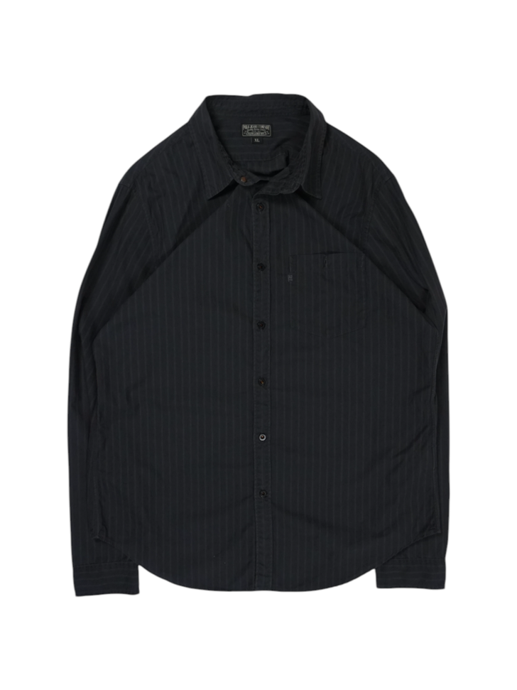 Vintage Ralph Lauren Black With Grey Stripes Shirt