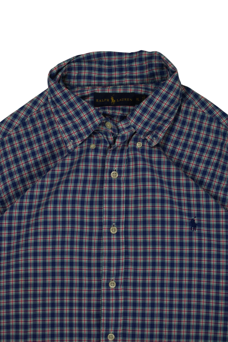 Vintage Ralph Lauren Blue Pink White Shirt