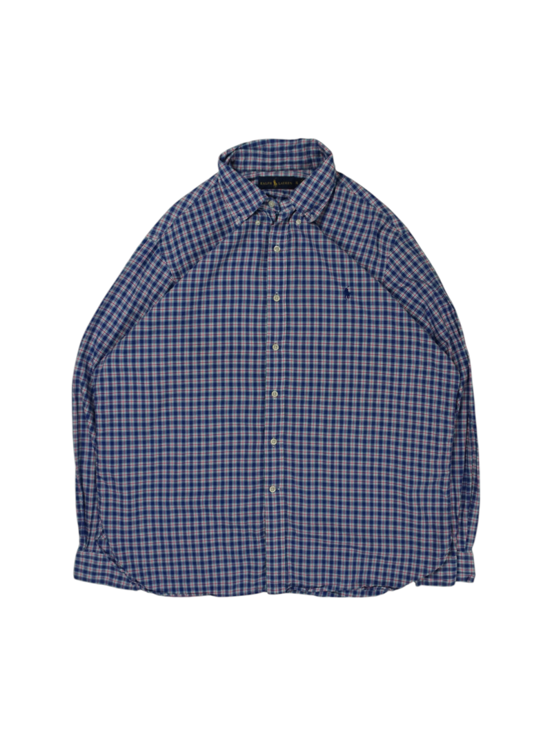 Vintage Ralph Lauren Blue Pink White Shirt