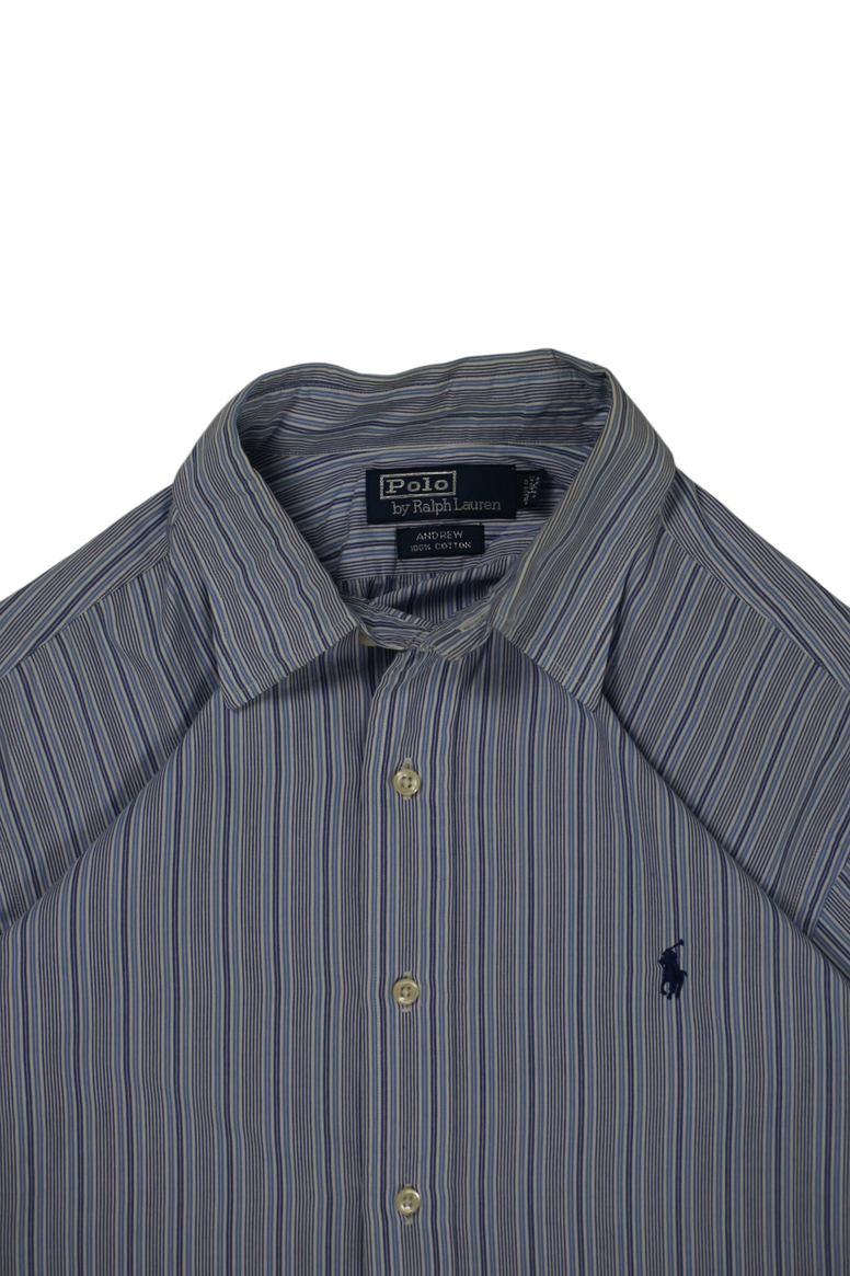 Vintage Ralph Lauren Blue White Andrew Shirt