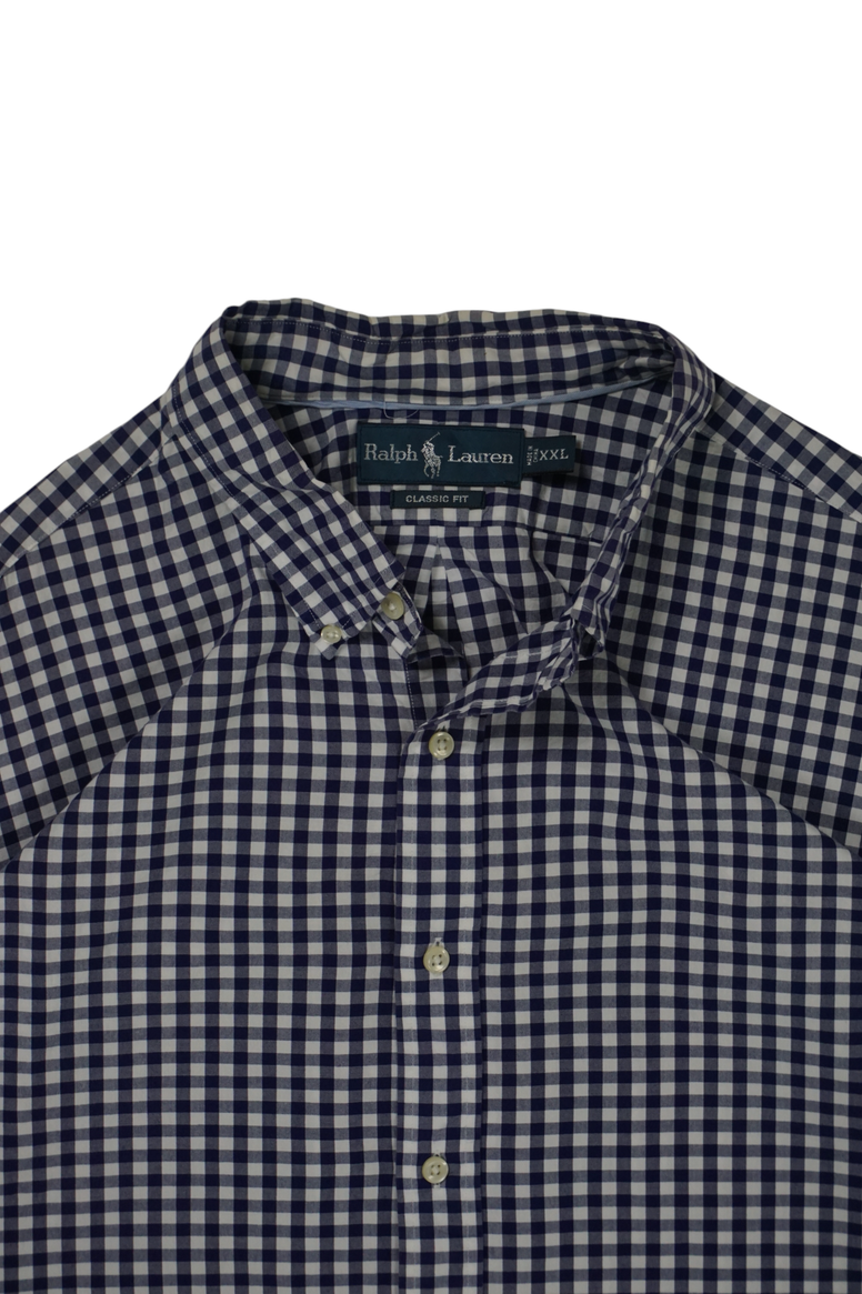 Vintage Ralph Lauren Blue White Blocks Classic Shirt