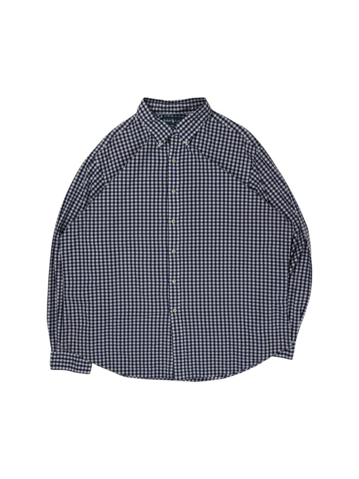 Vintage Ralph Lauren Blue White Blocks Classic Shirt