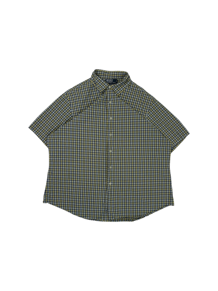 Vintage Ralph Lauren Yellow Blue Shortsleeve Shirt