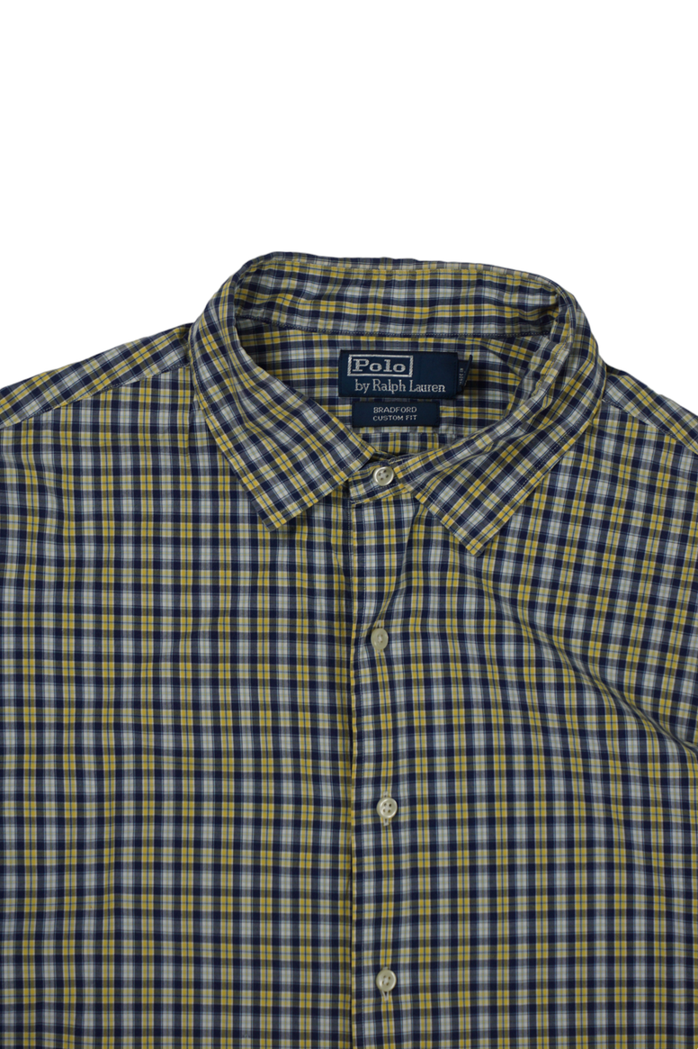 Vintage Ralph Lauren Yellow Blue Shortsleeve Shirt