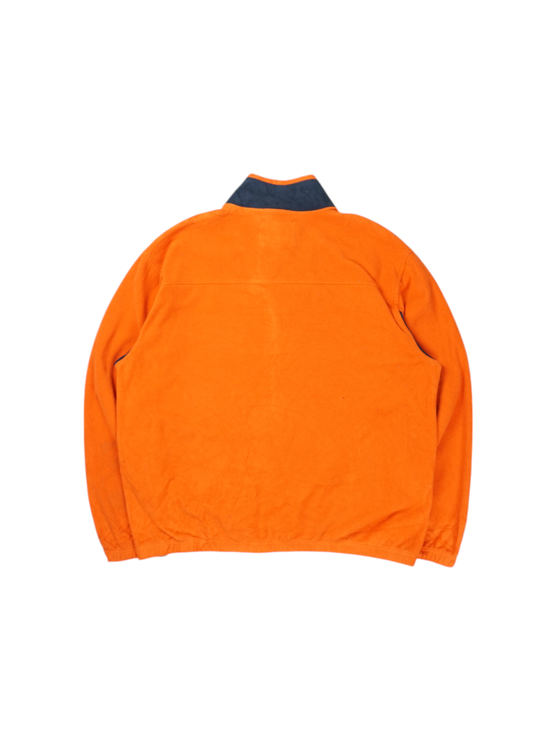 Vintage Reebok NFL Navy Orange 1/4 Zip Fleece Jacket