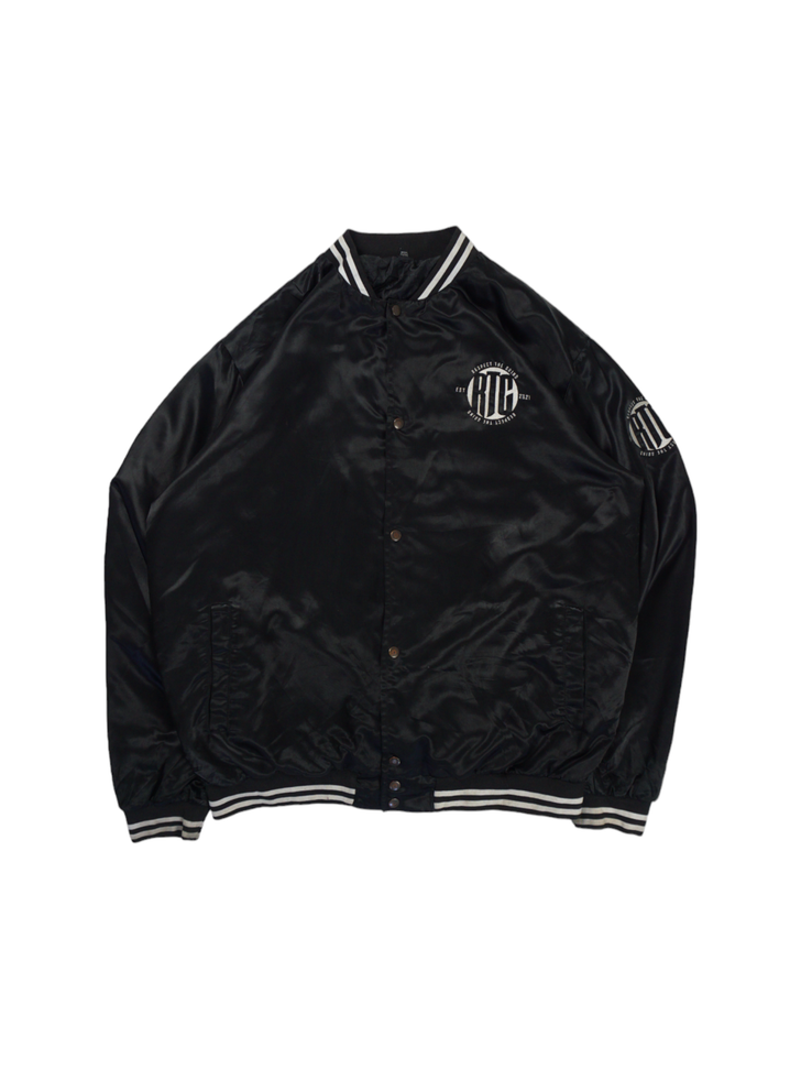 Vintage Respect The Grind Black Varsity Jacket