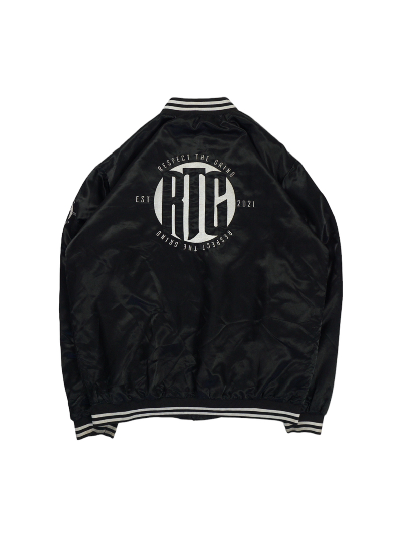 Vintage Respect The Grind Black Varsity Jacket