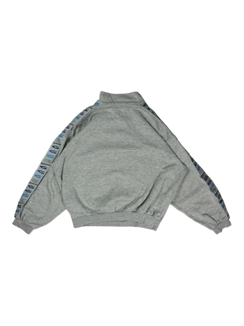 Vintage Sport Active Grey Quarter-Zip Sweatshirt
