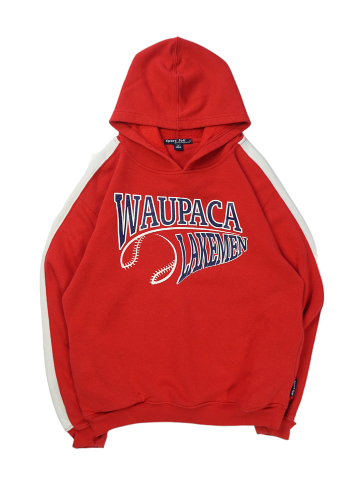 Vintage Sporttek Waupaca Lakemen Red Hoodie