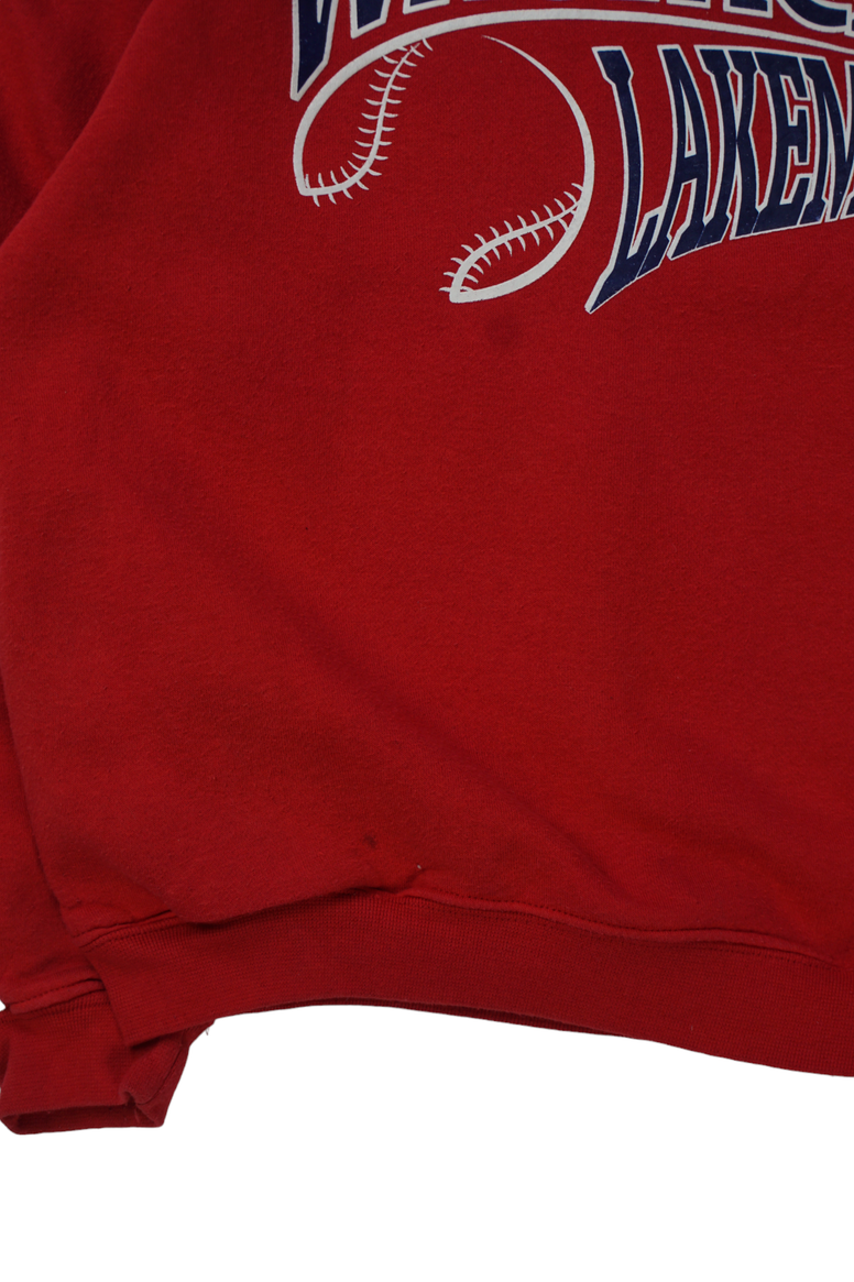 Vintage Sporttek Waupaca Lakemen Red Hoodie