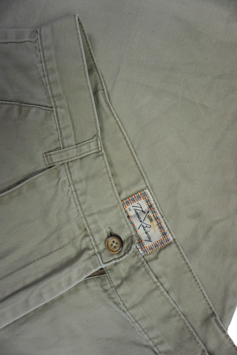 Vintage Thomas Burberry Pantalon Denim Khaki
