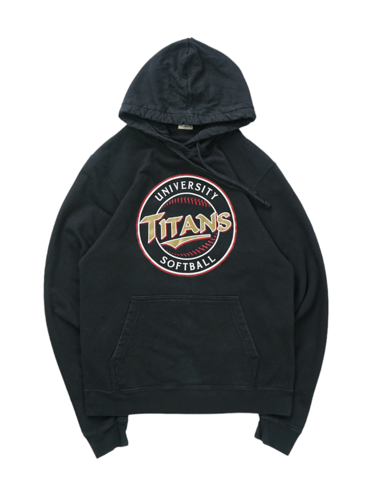 Vintage University Football Titans Black Hoodie